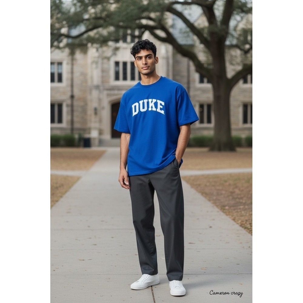 Duke University Blue Devils T-Shirt XL Royal Blue White DUKE Logo Cameron crazy